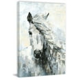 thumbnail image 1 of Parvez Taj "Great White Horse" Painting Print on Wrapped Canvas, 1 of 7