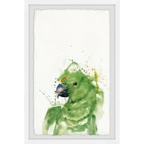 Parvez Taj Green Parrot Framed Wall Art