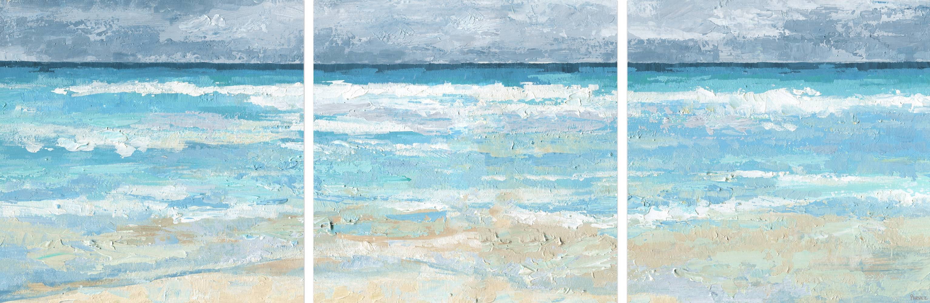Parvez Taj Handmade Tamed Sea Triptych 144 x 48