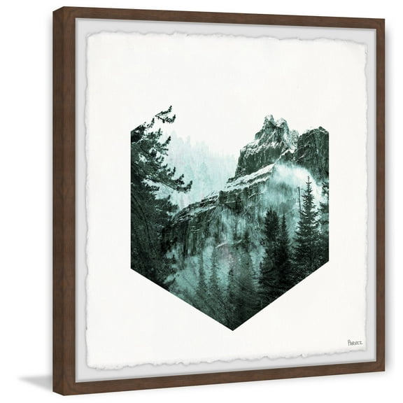 Parvez Taj "Hexagon Forest" Framed Painting Print