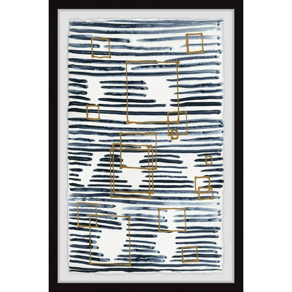 Parvez Taj Hidden Gold Squares Framed Wall Art