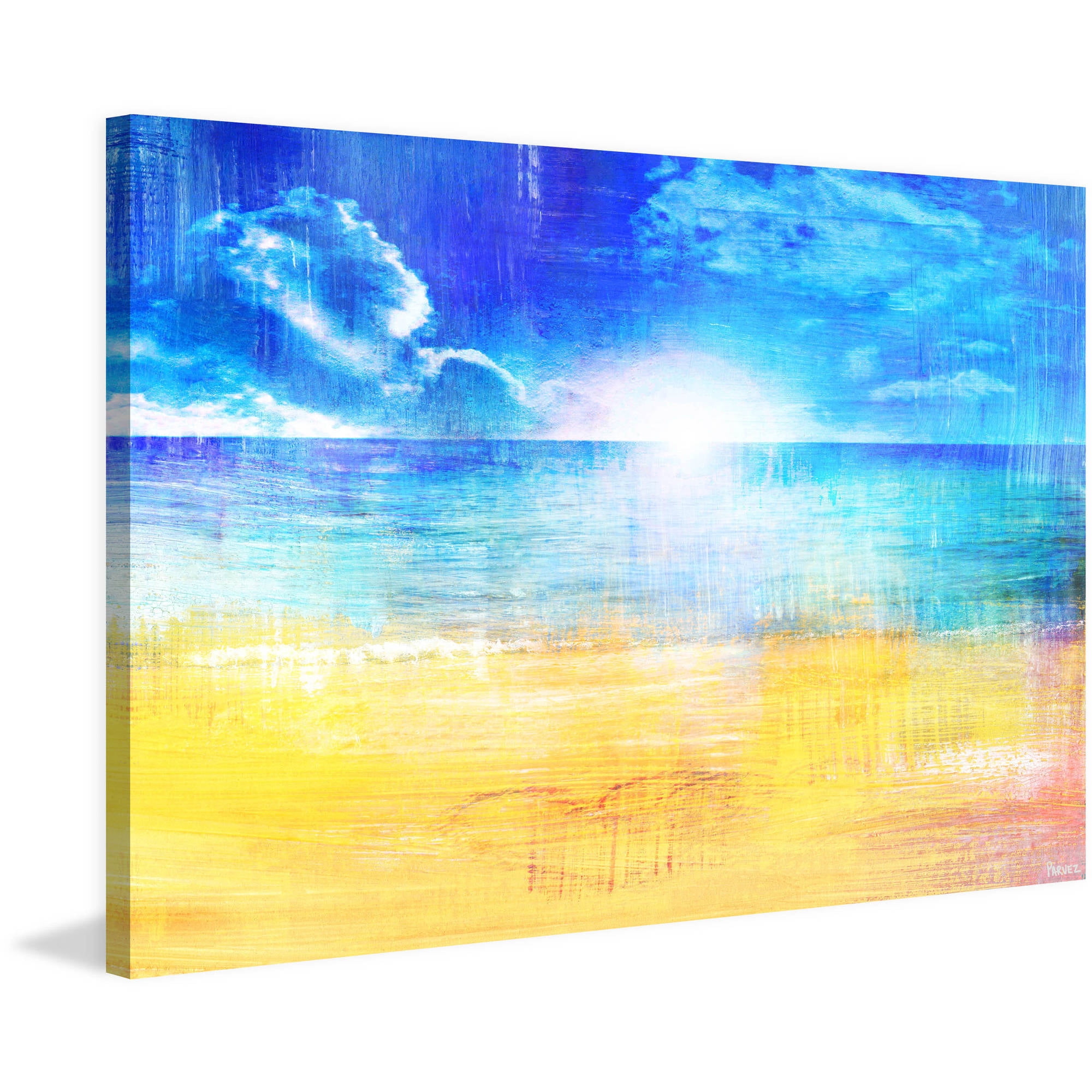 Parvez Taj "Horizon Sun" Painting Print on Wrapped Canvas