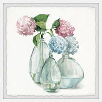 Parvez Taj Hydrangea Vases Framed Wall Art