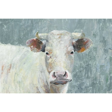 Parvez Taj "Innocent Cow" Painting Print on Wrapped Canvas
