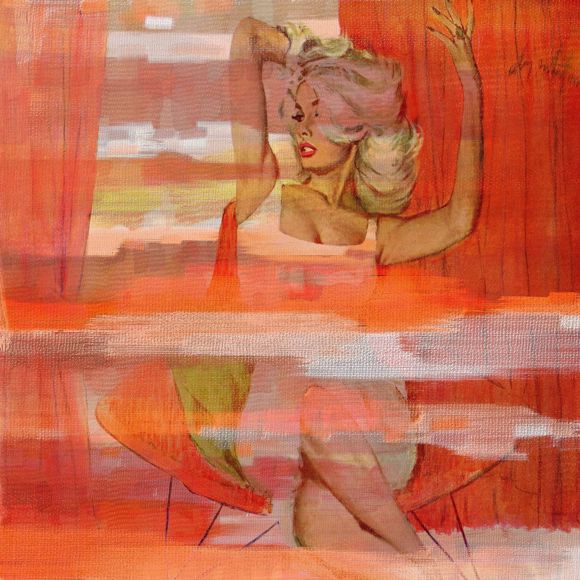 Parvez Taj  - It's Hot In Here Painting Print on Canvas 18 x 18