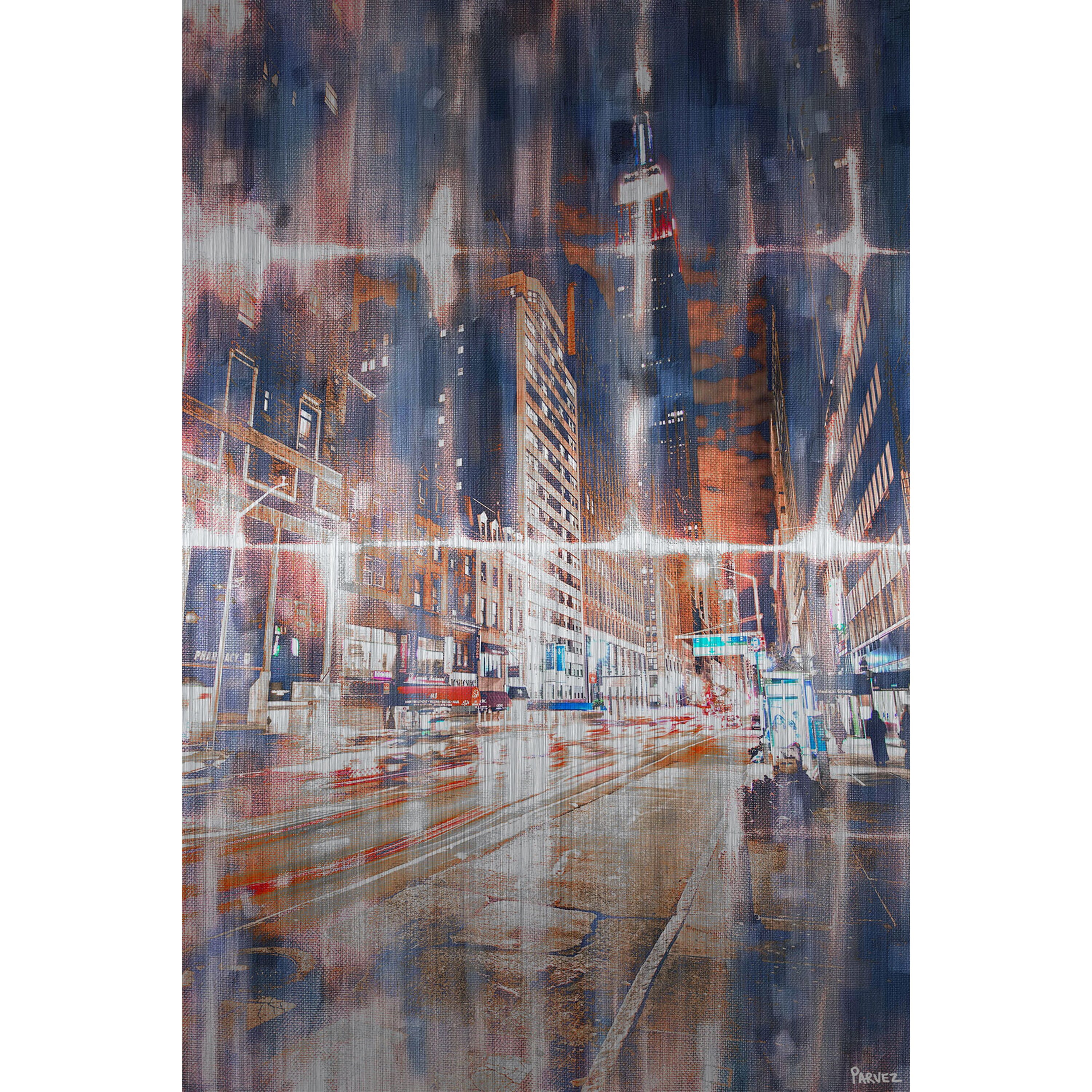Parvez Taj  'It's a Blur' Painting Print on Brushed Aluminum 24 x 36