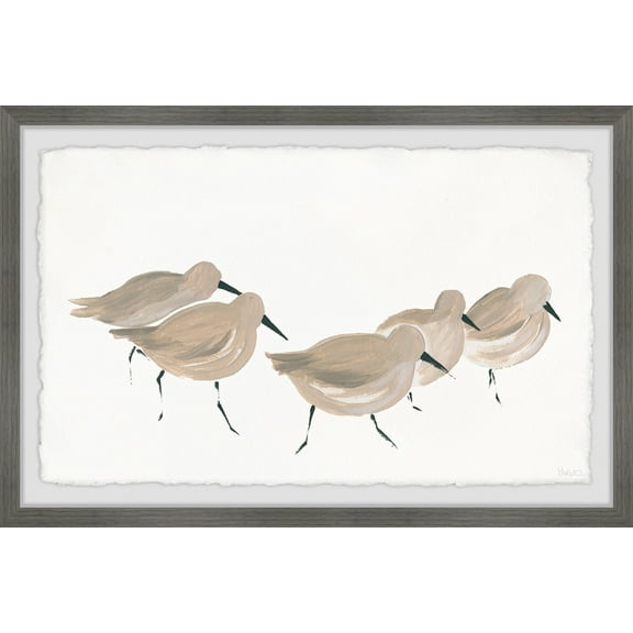 Parvez Taj Little Brown Birds Framed Wall Art
