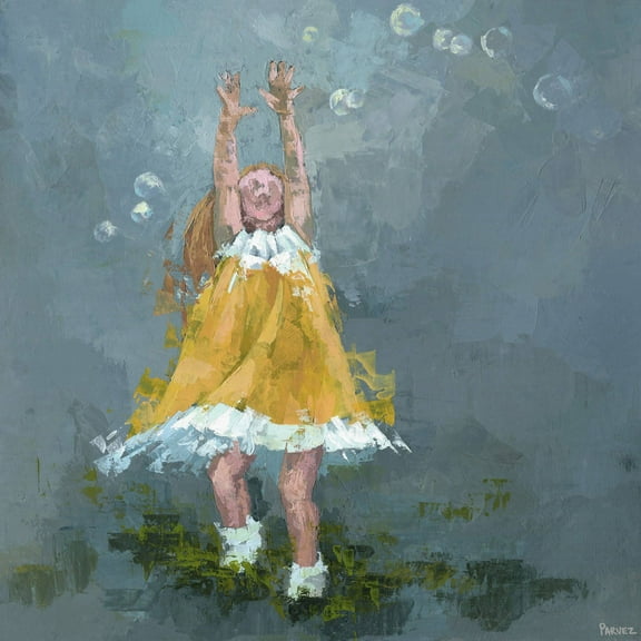 Parvez Taj Little Yellow Dress Canvas Wall Art