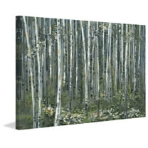 Parvez Taj "Magical Green Forest" Painting Print on Wrapped Canvas