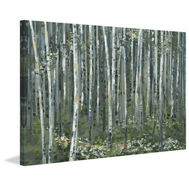 Parvez Taj "Magical Green Forest" Painting Print on Wrapped Canvas