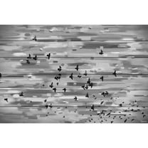 Parvez Taj 'Mansfield' Painting Print on White Wood - Multi-color 36 x 24