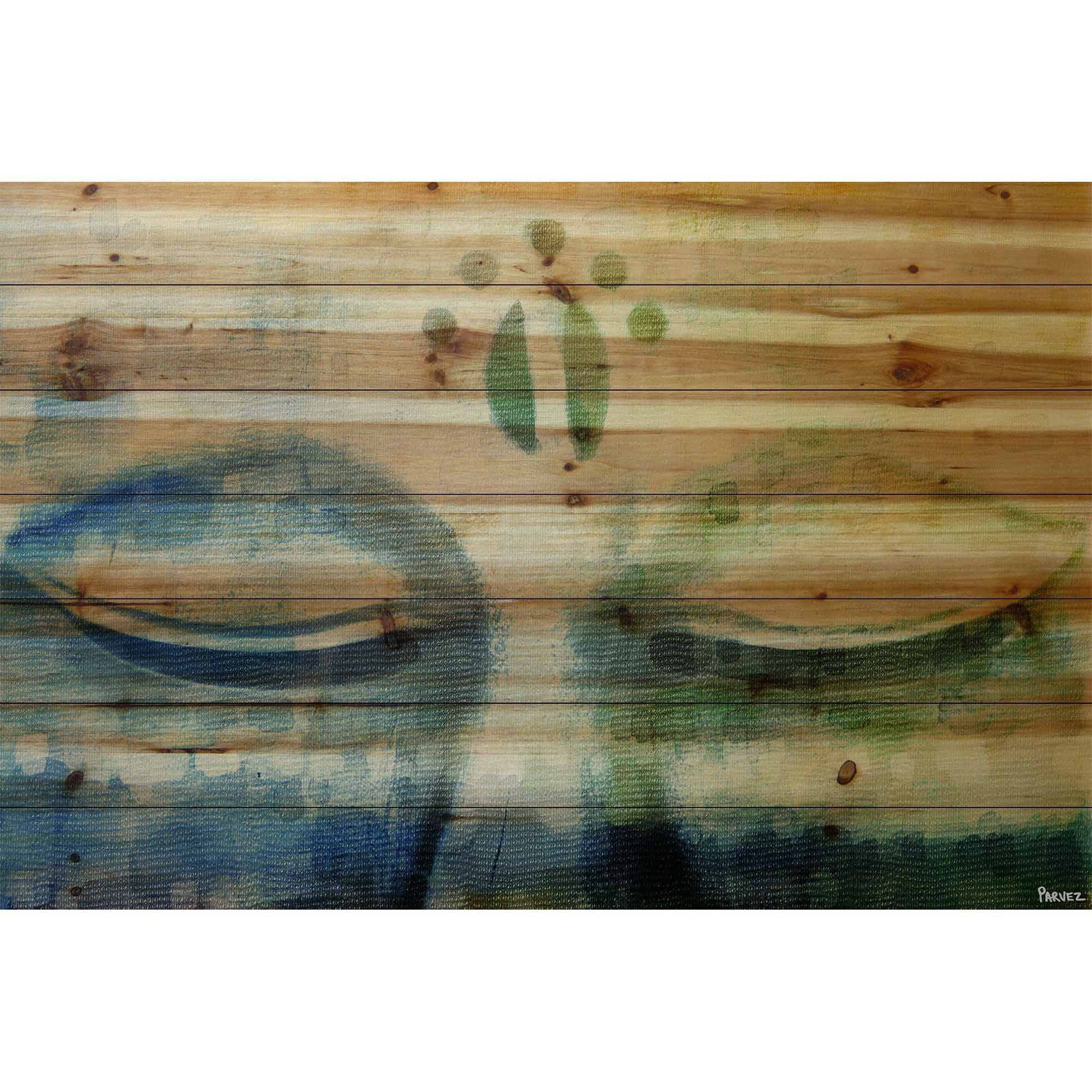 Parvez Taj Meditation Art Print on Natural Pine Wood