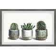 thumbnail image 1 of Parvez Taj Metallic Cactus Pots Framed Wall Art, 1 of 6