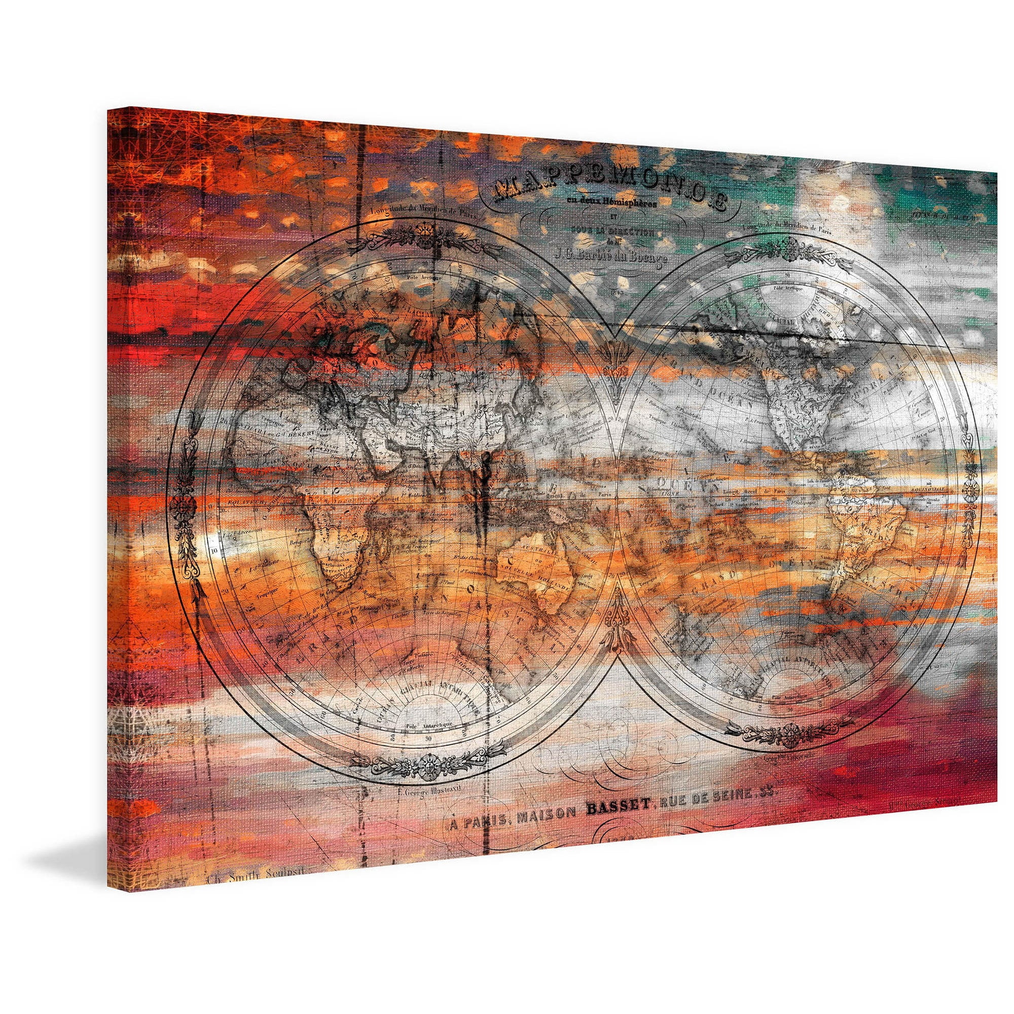 Parvez Michel Inc Parvez Taj - Old World Red Print on Canvas - Multi-color