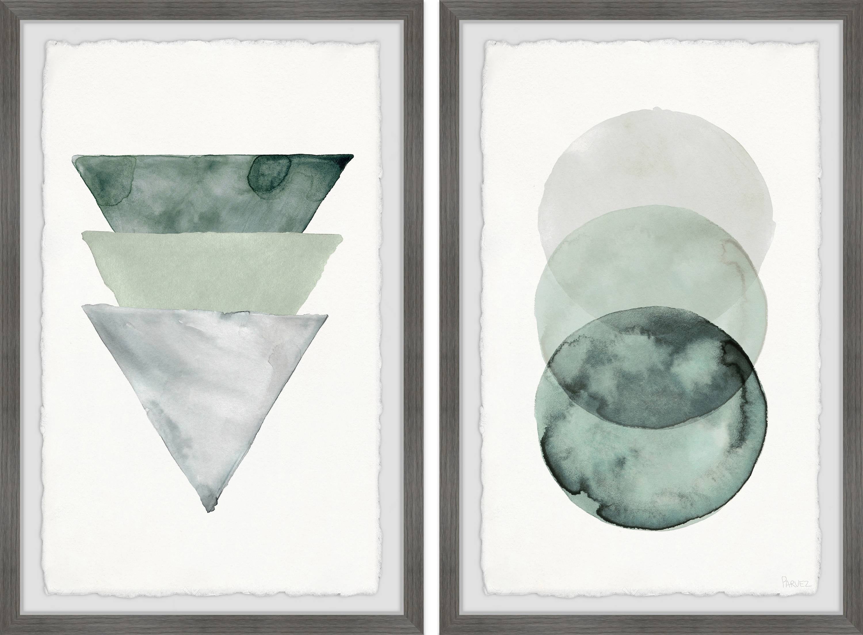Parvez Taj Midnight Forest Shapes Diptych