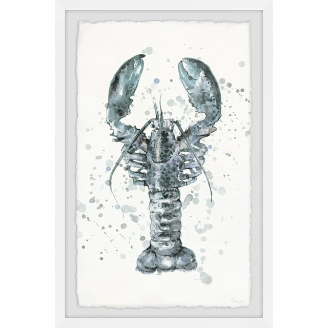 Parvez Taj Mighty Gray Lobster Framed Wall Art