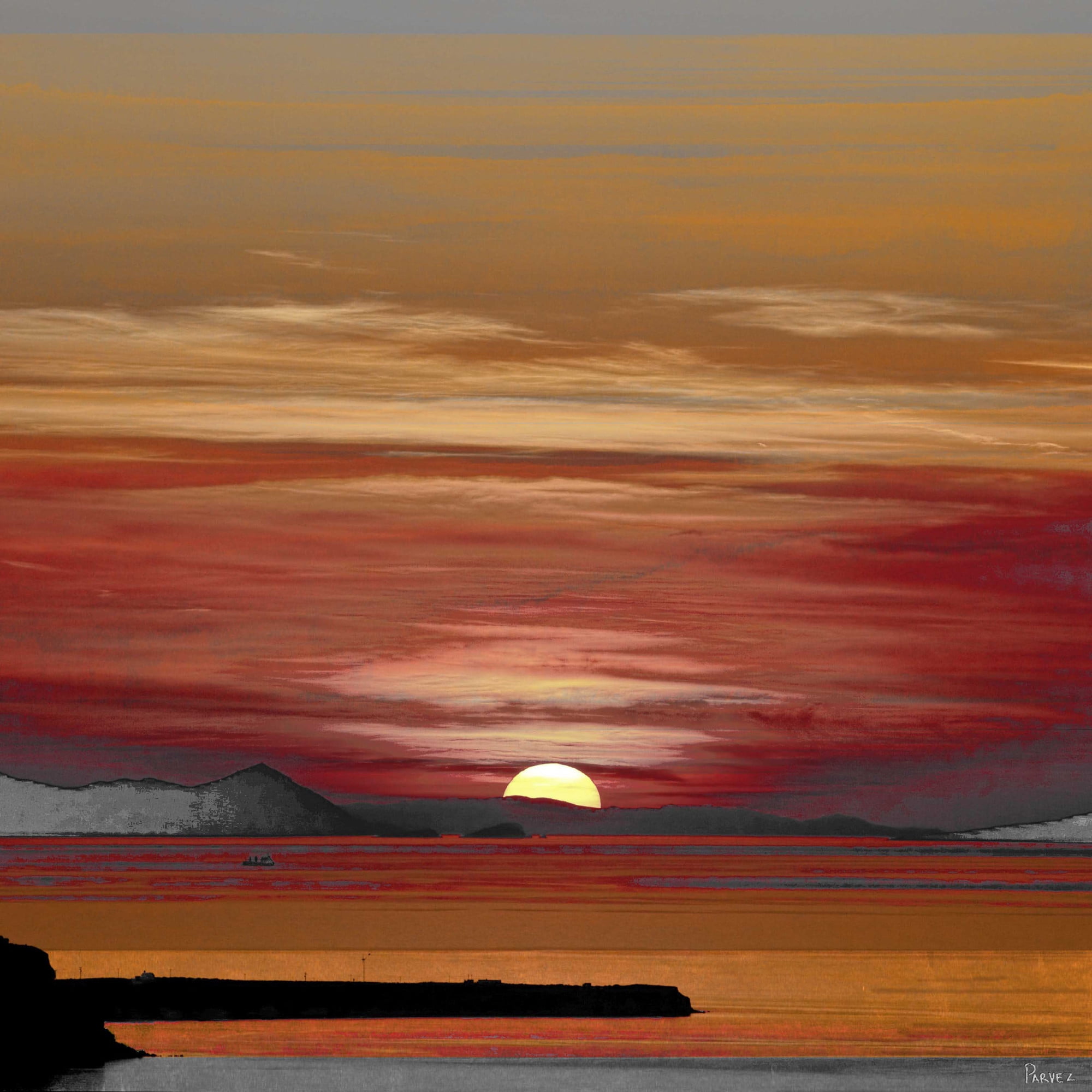 Parvez Michel Inc Parvez Taj 'Mykonos' Canvas Print