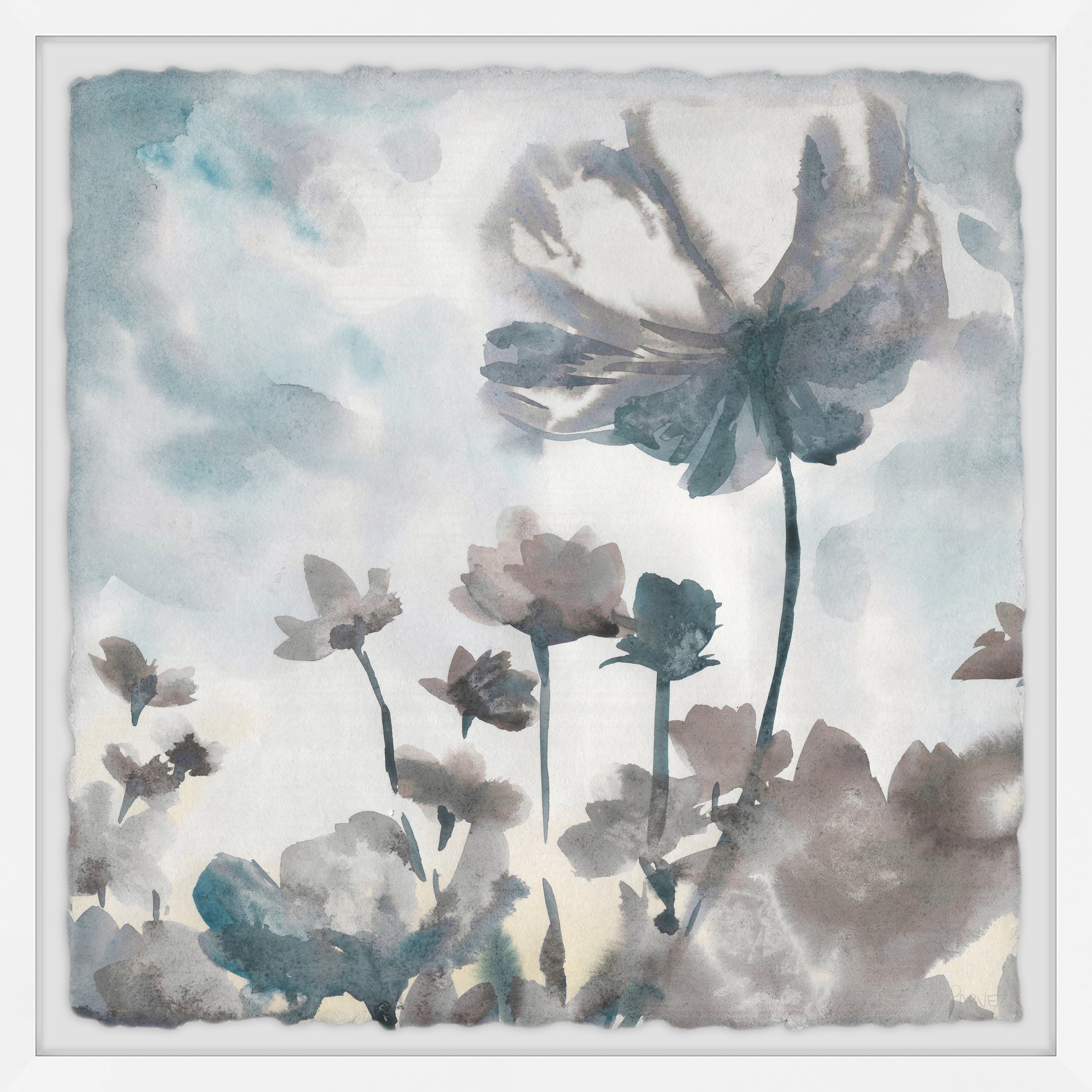 Parvez Taj Mystic Flowers Framed Wall Art