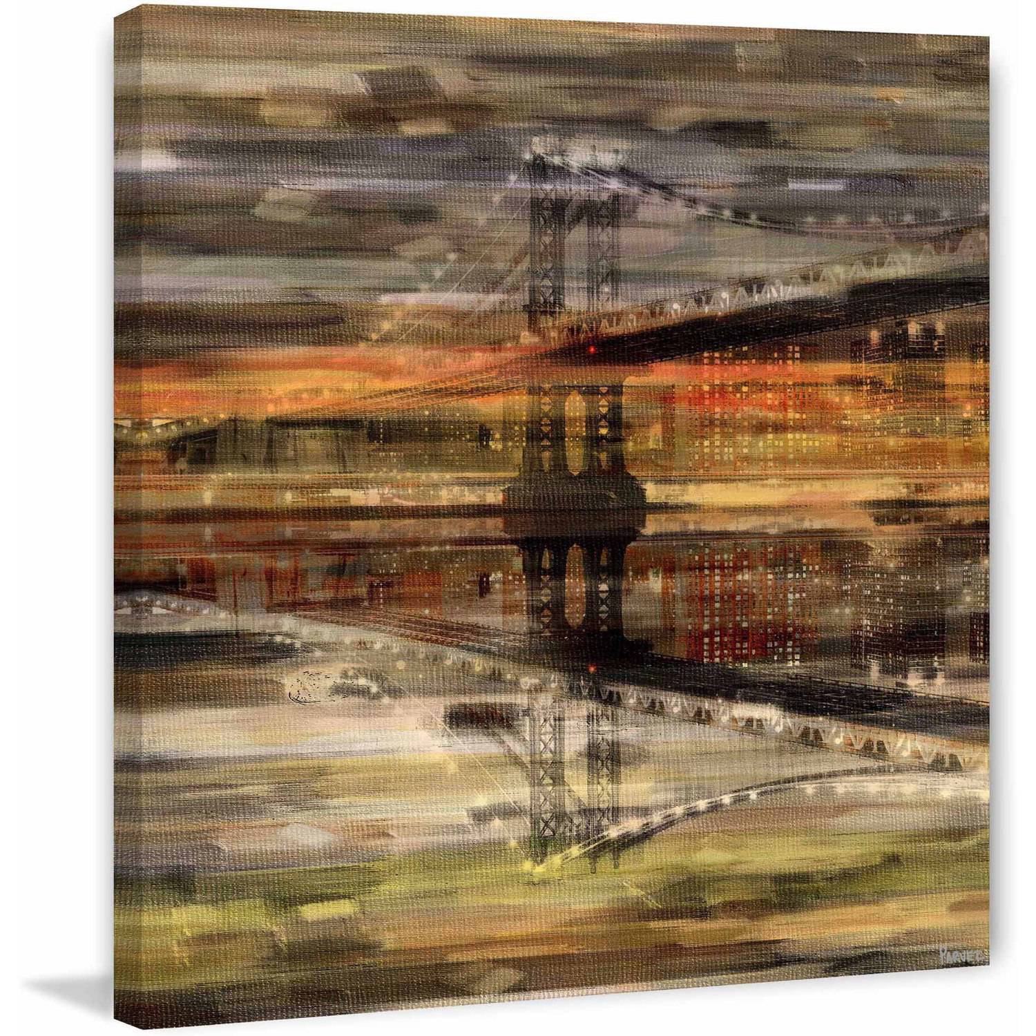 Parvez Taj "Night Bridge" Print on Canvas