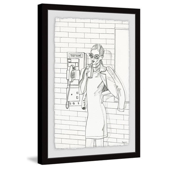 Parvez Taj 'On the Telephone' Framed Painting Print 16 x 24