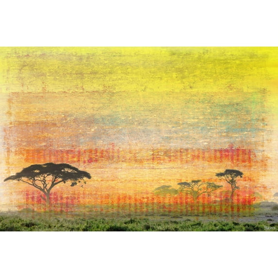 Parvez Taj "Orange Plains" Print on Canvas