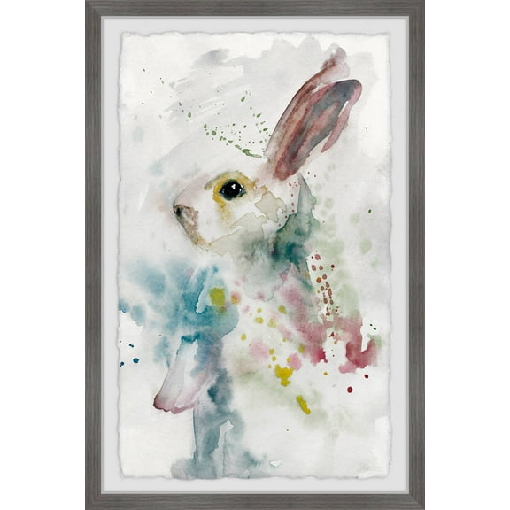 Parvez Taj Painted Bunny Framed Wall Art
