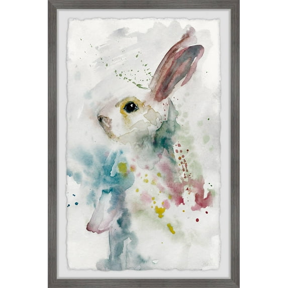Parvez Taj Painted Bunny Framed Wall Art