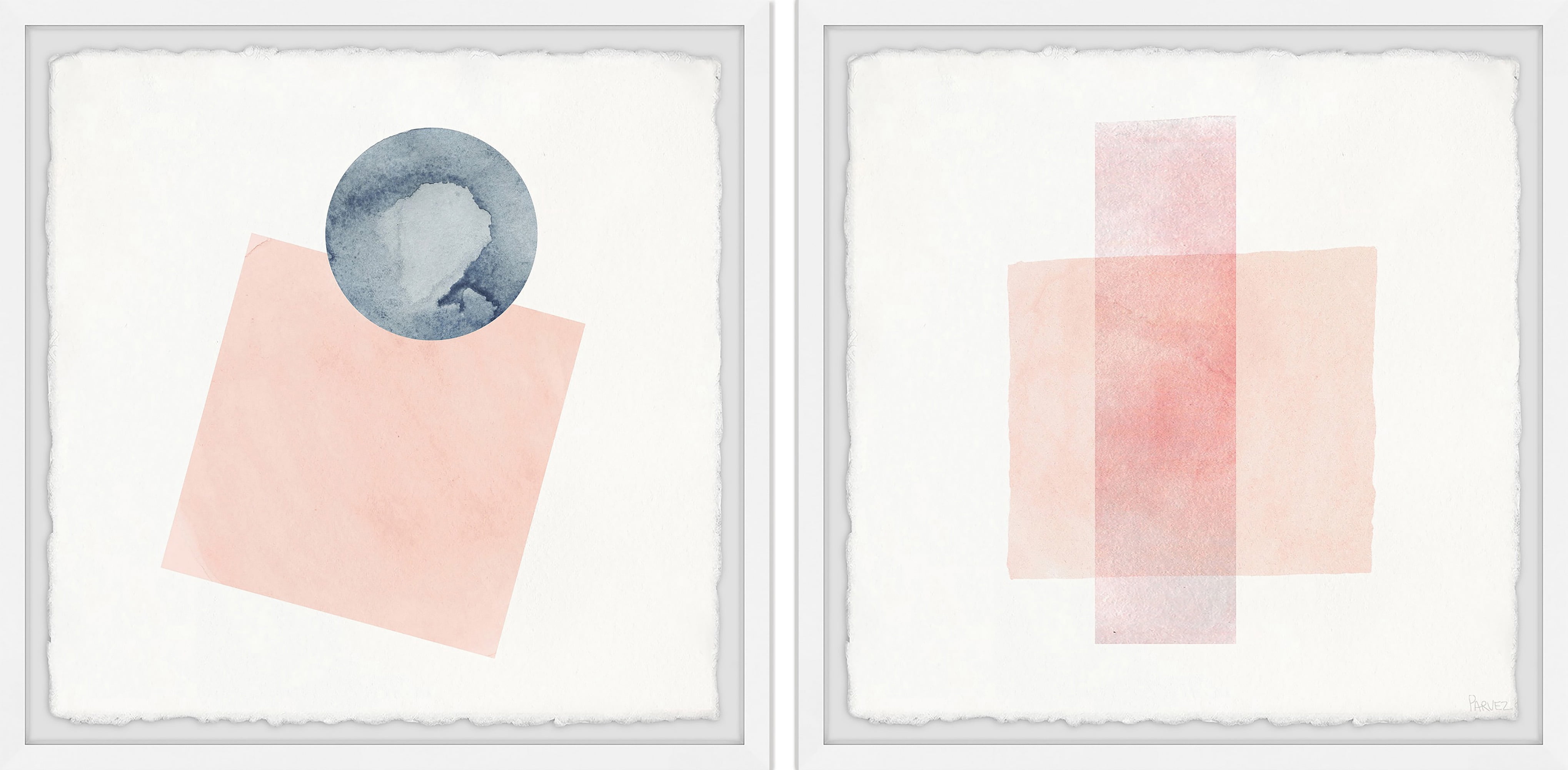 Parvez Taj Peaches and Shapes Diptych