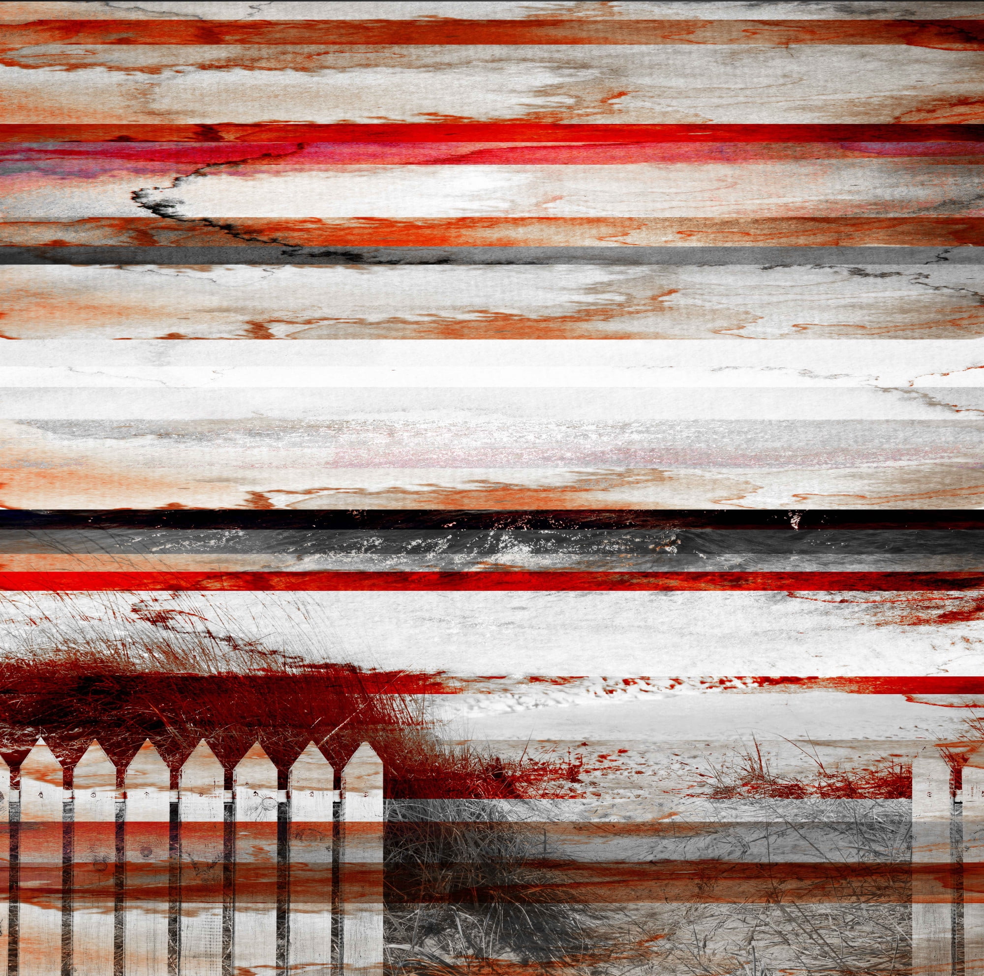 Parvez Taj "Picket Fence" Print on Canvas