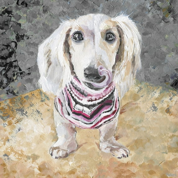 Parvez Taj Pink Striped Outfit Canvas Wall Art