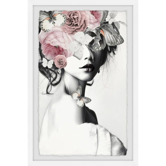 Parvez Taj Pinky Floral Beauty II Framed Wall Art