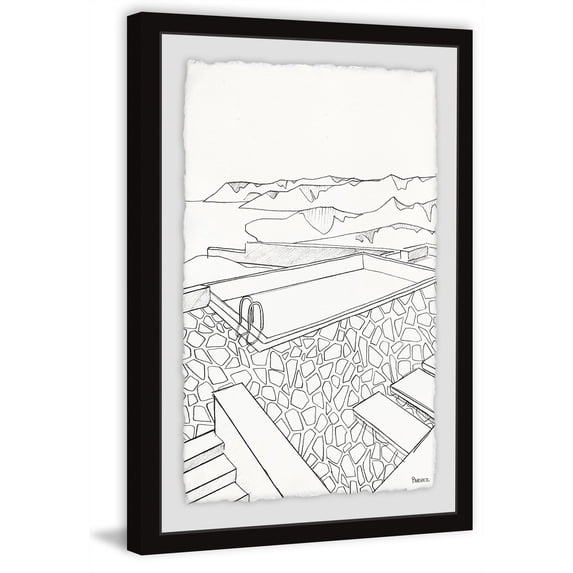Parvez Taj 'Pool View' Framed Painting Print 24 x 36