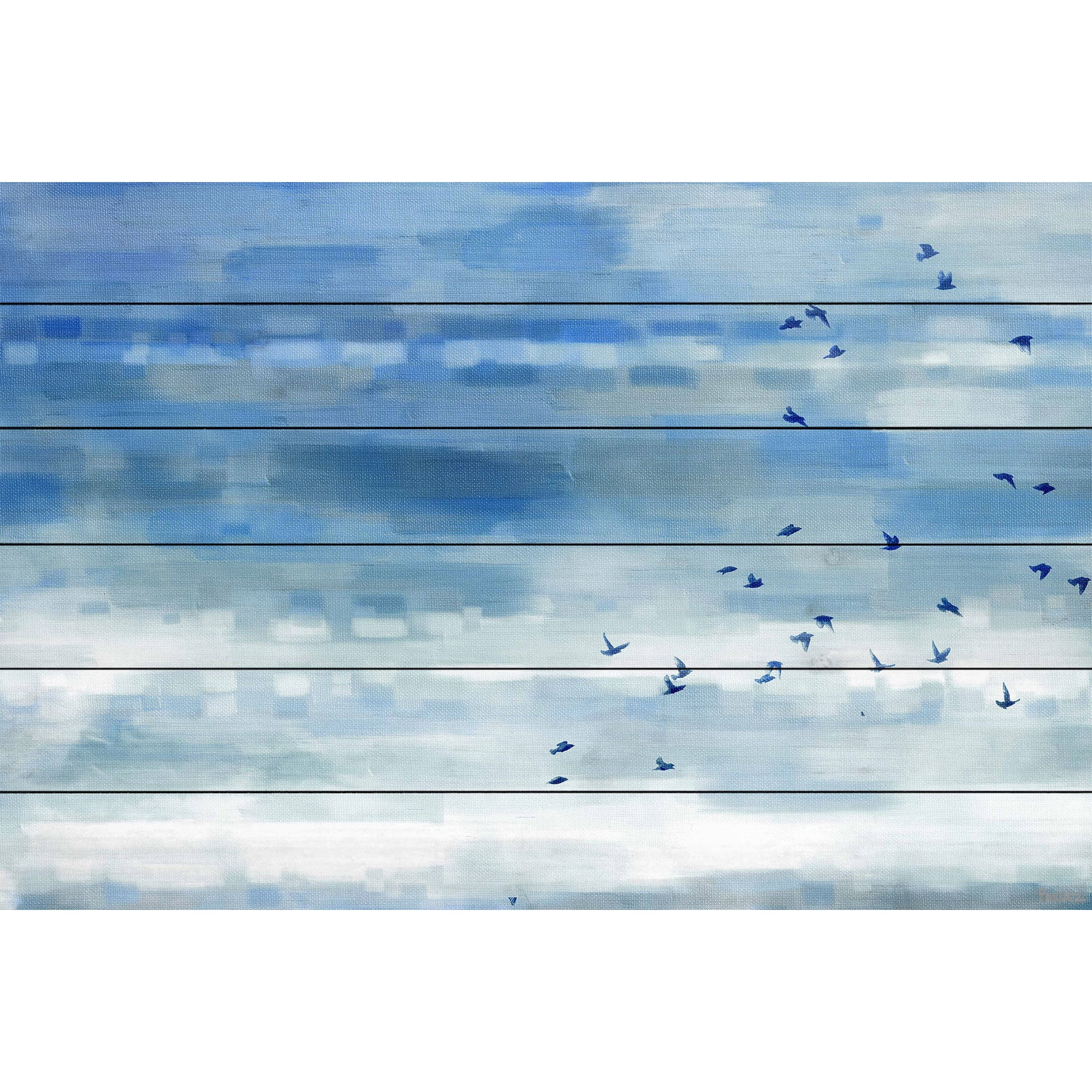 Blue Sky Birds Canvas Print 24" x 36"