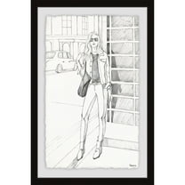Parvez Taj 'Payphone Casual Fashion' Framed Painting Print 12 x 18
