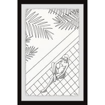 Parvez Taj 'Palms and Calm' Framed Painting Print 16 x 24