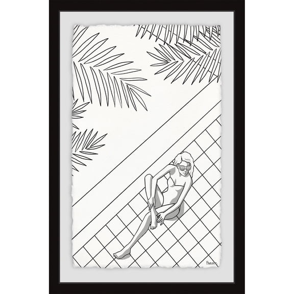 Parvez Taj 'Palms and Calm' Framed Painting Print 16 x 24