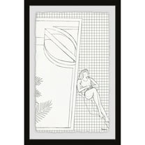 Parvez Taj 'Sleep and Bathe Stripes' Framed Painting Print 20 X 30