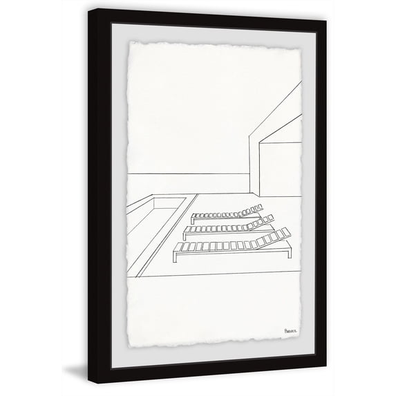 Parvez Taj 'Sun Chairs' Framed Painting Print 24 x 36