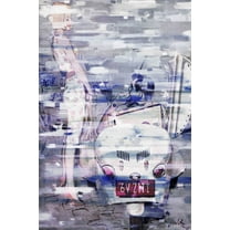 Parvez Taj Pt-Sepfash-37-C-45 45" X 30" "Wanna Ride?" Art Print On Stretched Canvas