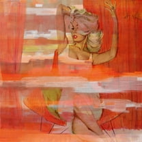 Parvez Taj Pt-Sepfash-43-C-48 48" X 48" "It's Hot In Here" Art Print On Stretched Canvas