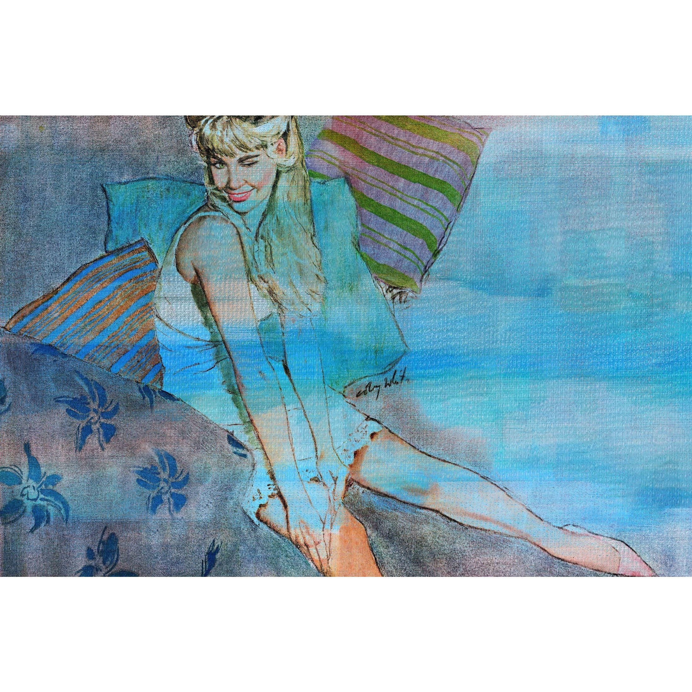 Parvez Michel Inc Parvez Taj - Flirty Wink Painting Print on Canvas - Multi-color