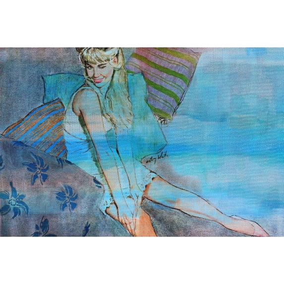 Parvez Michel Inc Parvez Taj - Flirty Wink Painting Print on Canvas - Multi-color
