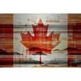 thumbnail image 1 of Parvez Taj  - Canadian Leaf Painting Print on Brushed Aluminum 45 x 30, 1 of 5