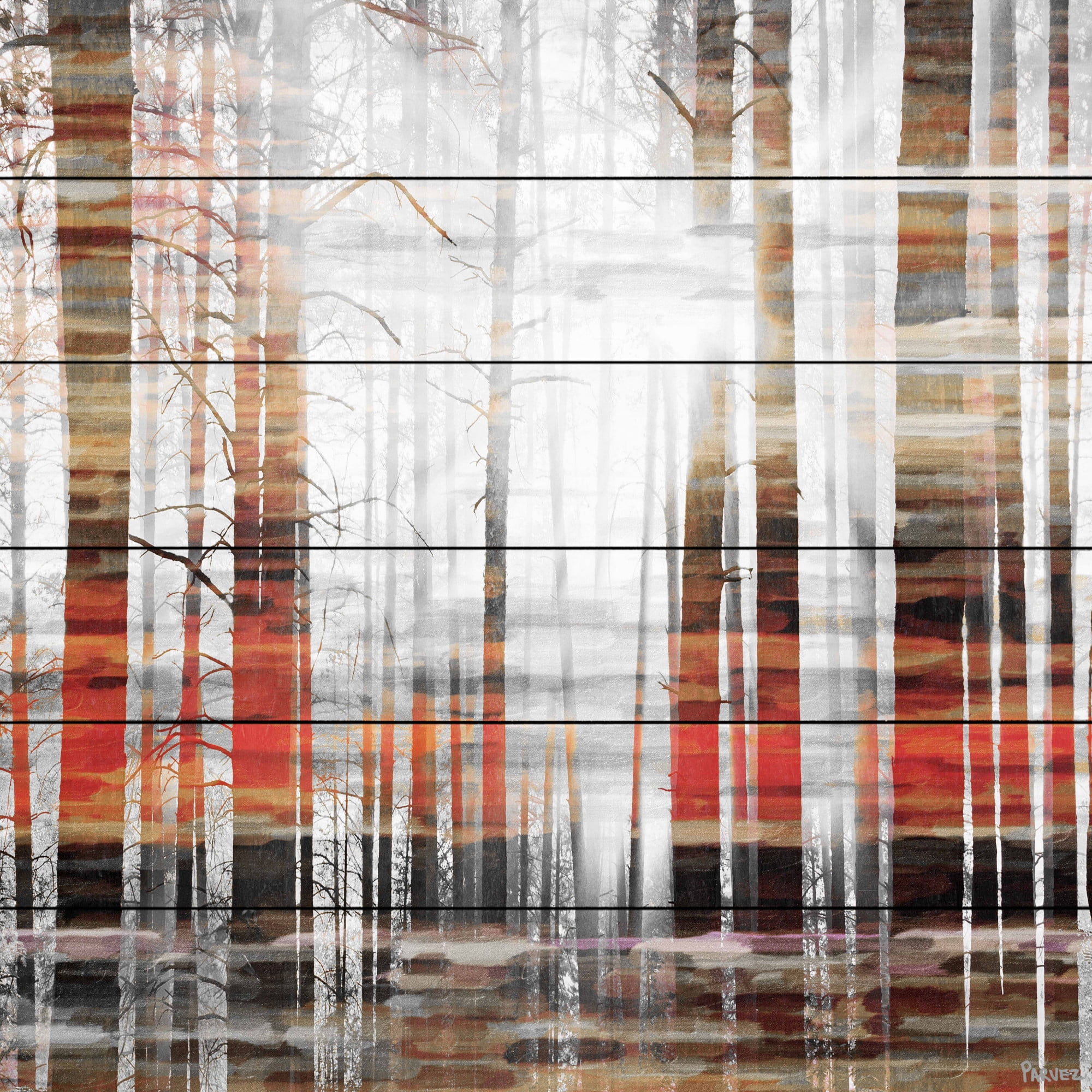 Parvez Michel Inc Parvez Taj - Rays of Light Painting Print on White Wood
