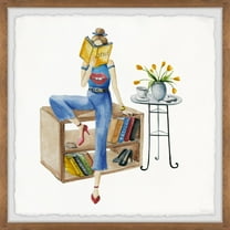 Parvez Taj Reading Lippies Framed Wall Art