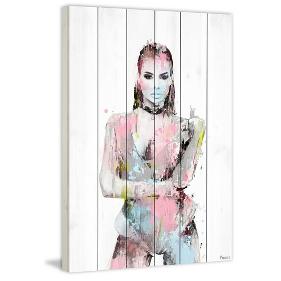 Parvez Taj Ready for the Beach White Wood Wall Art