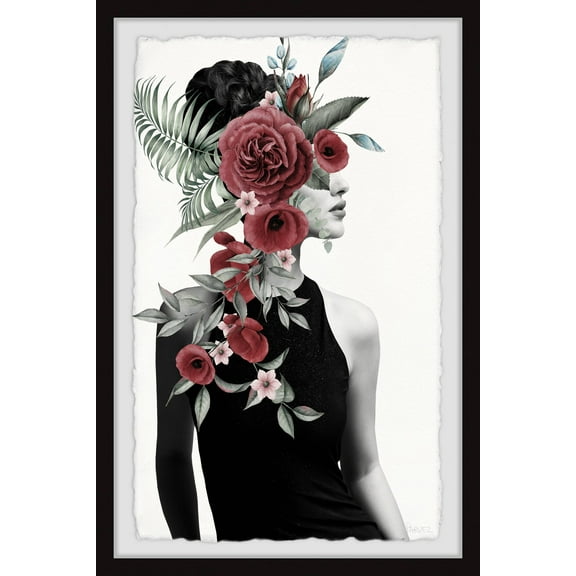 Parvez Taj Red Blooms Framed Wall Art