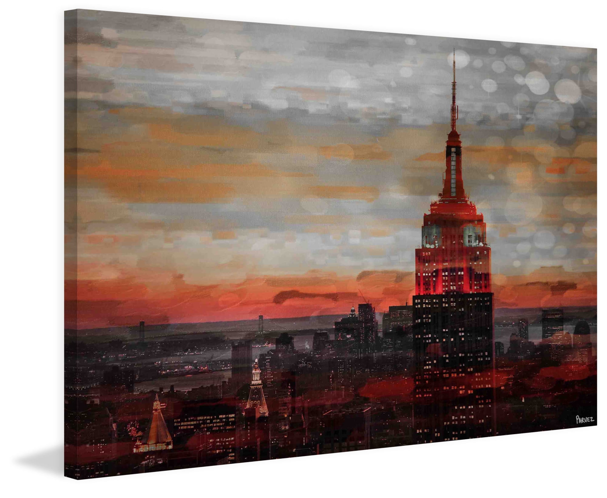 Parvez Taj "Red Hot NYC" Print on Canvas