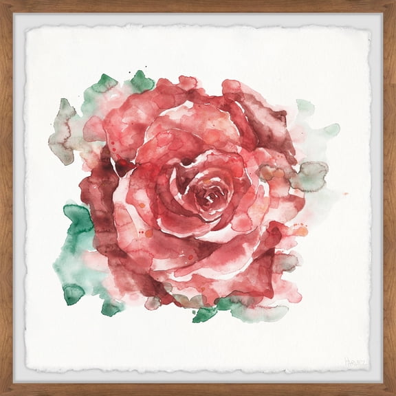 Parvez Taj Red Rose Smudge Framed Wall Art