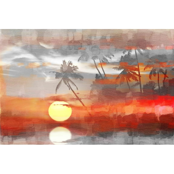 Parvez Taj Reflective Sun Art Print On Premium Canvas